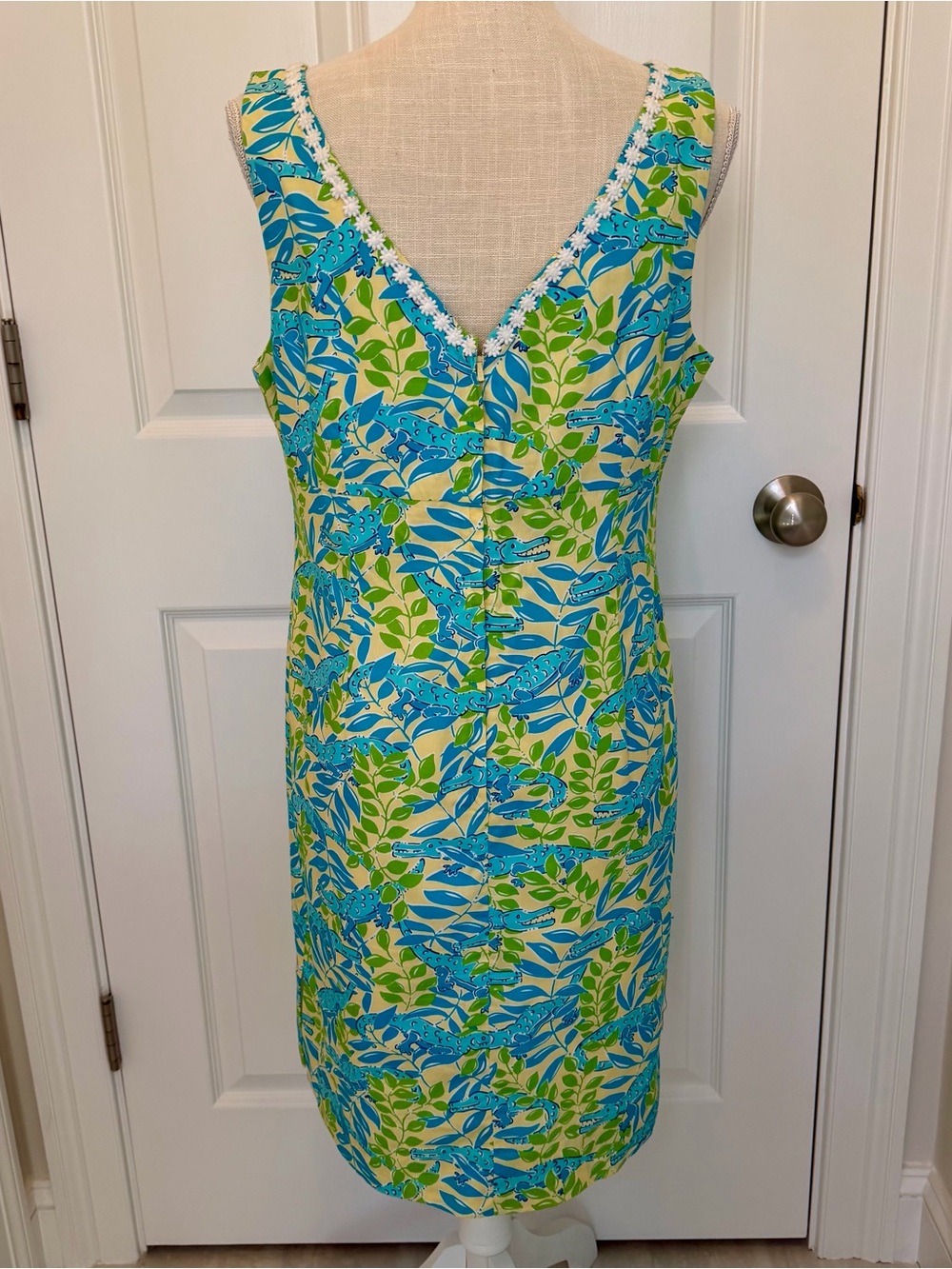 VINTAGE WHITE LABEL LILLY PULITZER MIMOSA EVERGLADES ALLIGATOR DRESS - Picture 5 of 15